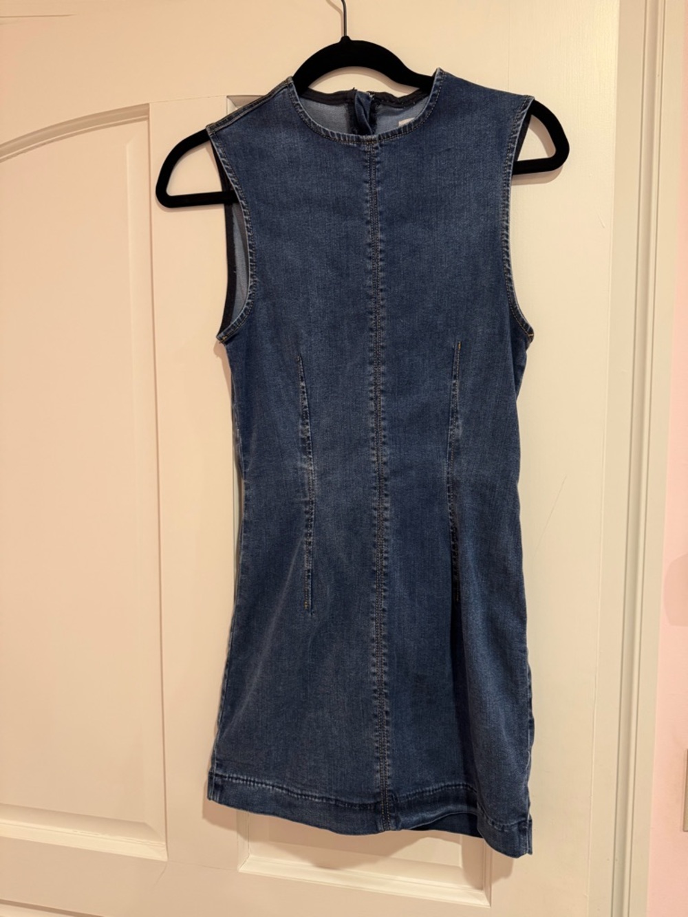 Reformation Sleeveless Indigo Denim Mini Dress